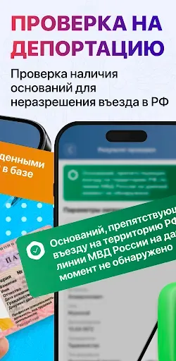 Скриншот 2 — Проверка депортации, патента