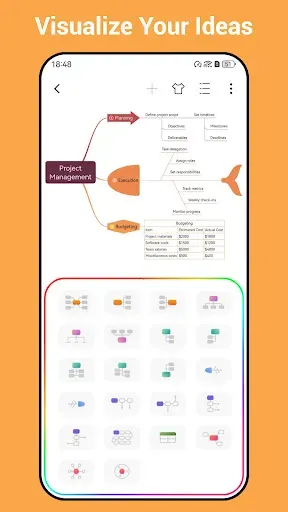 Скриншот 2 — Cool Mindmap: Mind, Doc, Sheet