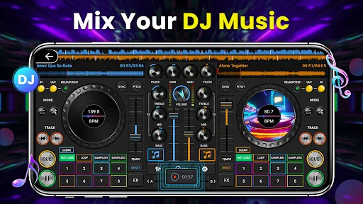Скриншот 2 — DJ Музыкальный микшер-3D плеер