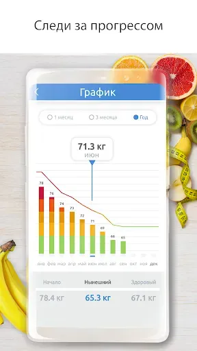 Скриншот 2 — Идеальный вес: ИМТ Калькулятор