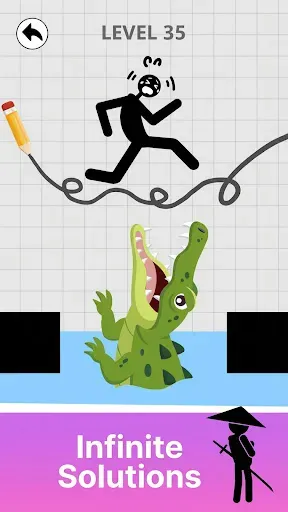 Скриншот 4 — Save Stickman: Brain Draw Line