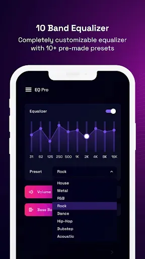 Скриншот 1 — Volume Booster - Equalizer Pro