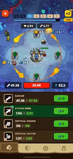 Скриншот 2 — Apexlands- idle tower defense