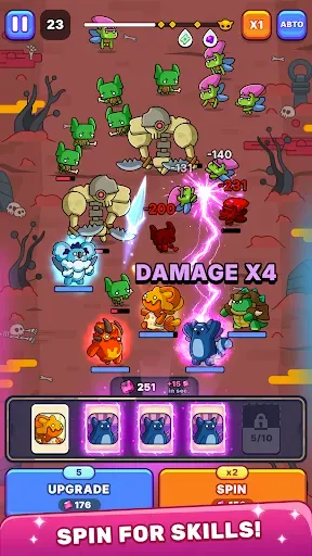 Скриншот 4 — Roll & Wall: Idle Roguelike TD