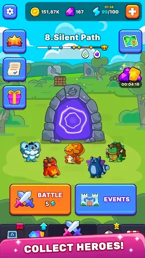 Скриншот 6 — Roll & Wall: Idle Roguelike TD