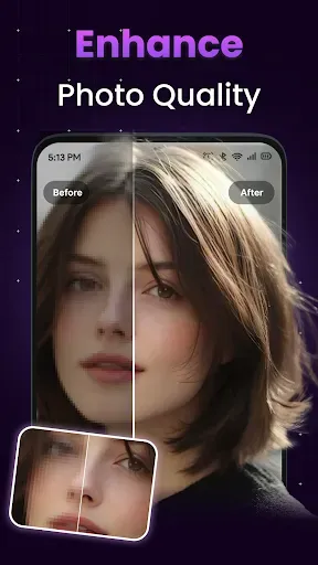 Скриншот 1 — Aiphoto - AI Photo Enhancer