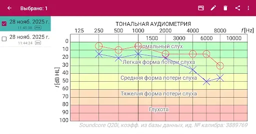 Скриншот 3 — Проверка слуха
