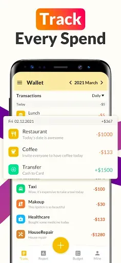 Скриншот 2 — Money Tracker: Expense Tracker
