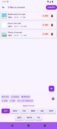 Скриншот 1 — MP4 to 3GP Converter HD