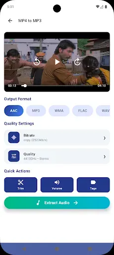 Скриншот 1 — Mp4 to Mp3 Converter