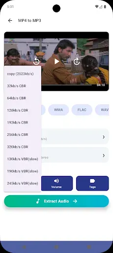 Скриншот 2 — Mp4 to Mp3 Converter