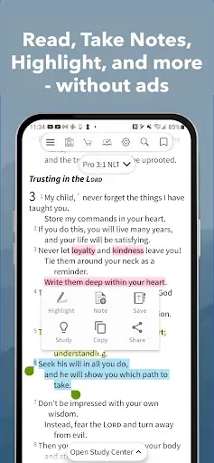 Скриншот 1 — Message Bible by Olive Tree