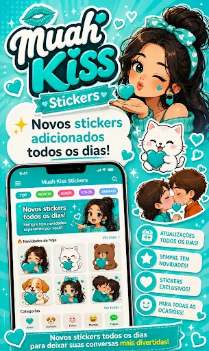 Скриншот 2 — Muah Kiss Stickers - WASticker