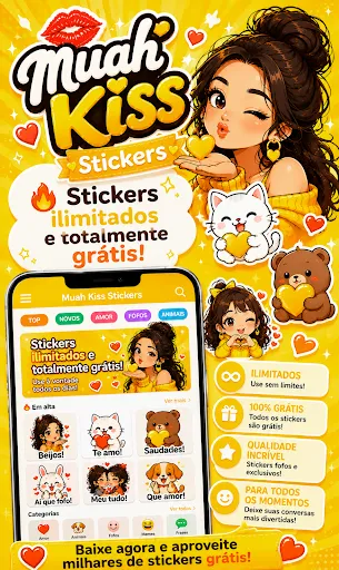 Скриншот 3 — Muah Kiss Stickers - WASticker