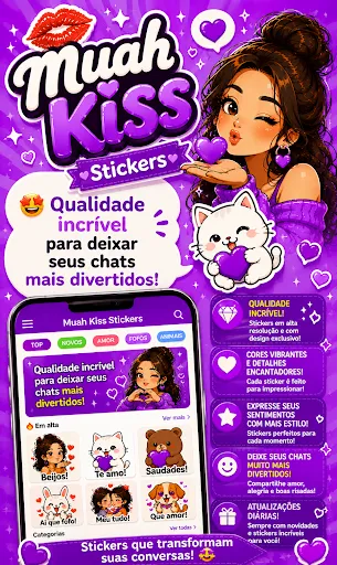 Скриншот 4 — Muah Kiss Stickers - WASticker