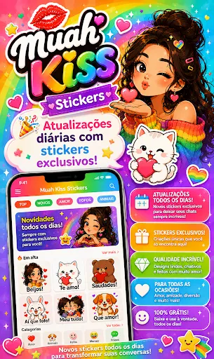 Скриншот 5 — Muah Kiss Stickers - WASticker