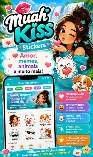 Скриншот 6 — Muah Kiss Stickers - WASticker