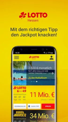 Скриншот 1 — LOTTO Hessen App