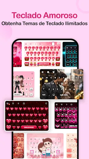 Скриншот 1 — Tema de Teclado Neon Love