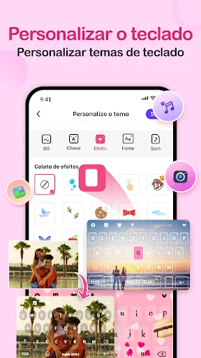 Скриншот 2 — Tema de Teclado Neon Love