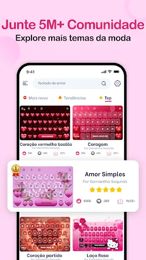 Скриншот 7 — Tema de Teclado Neon Love