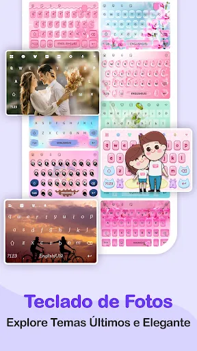 Скриншот 1 — Teclado de fotos: GIF, Fonts