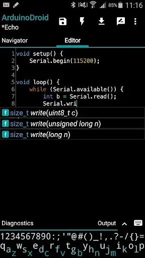 Скриншот 1 — ArduinoDroid - Arduino/ESP IDE