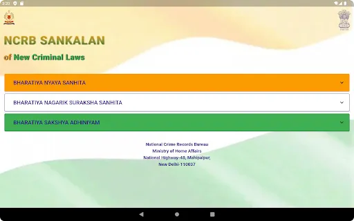 Скриншот 5 — NCRB SANKALAN of Criminal Laws