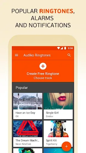 Скриншот 1 — Audiko - рингтоны и обои