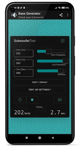 Скриншот 7 — Bass Generator. Subwoofer Test