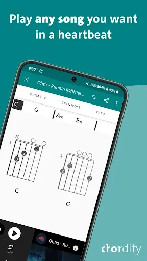 Скриншот 1 — Chordify: аккорды песен