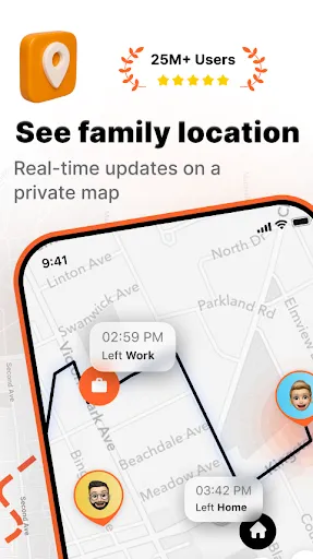 Скриншот 1 — Familo: Найти телефон по GPS