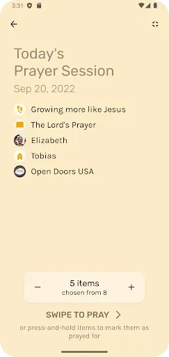 Скриншот 2 — PrayerMate