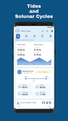 Скриншот 1 — Tide forecast: Waves & Wind