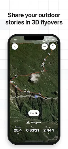 Скриншот 3 — Hikingbook: Hike, Bike & Run
