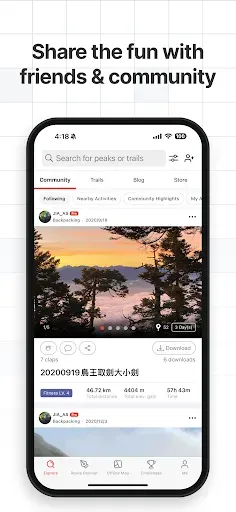 Скриншот 8 — Hikingbook: Hike, Bike & Run