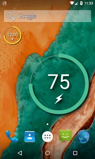 Скриншот 1 — Battery Widget Reborn