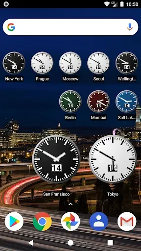 Скриншот 1 — World Clock Widget