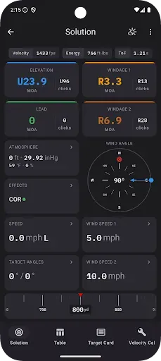 Скриншот 2 — Shooter: Ballistic Calculator