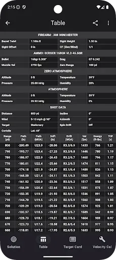 Скриншот 3 — Shooter: Ballistic Calculator