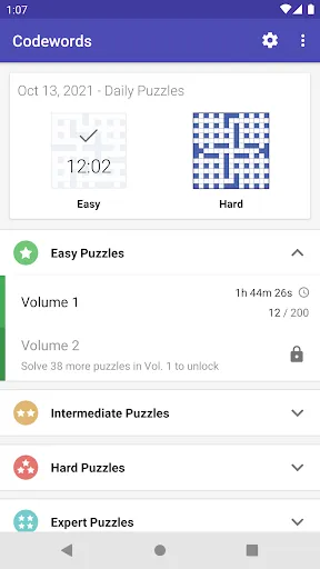 Скриншот 3 — Codeword Puzzles (Crosswords)