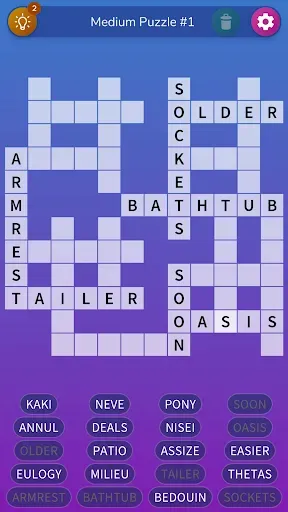 Скриншот 2 — Fill-in Crosswords Unlimited