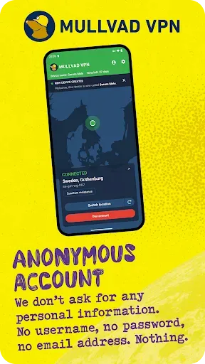 Скриншот 1 — Mullvad VPN