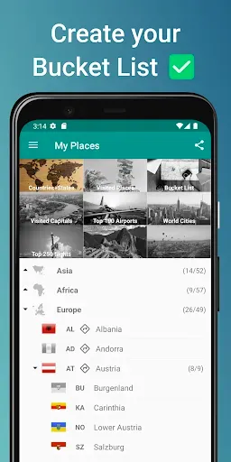 Скриншот 5 — Places Been - Travel Tracker