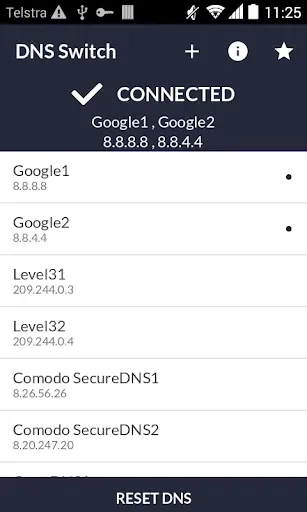 Скриншот 2 — DNS-коммутатор - плавно подклю