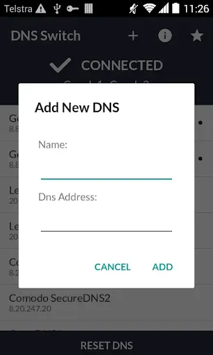 Скриншот 3 — DNS-коммутатор - плавно подклю