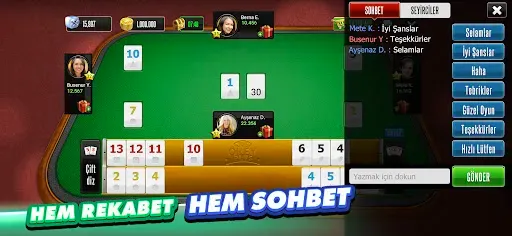 Скриншот 2 — Okey Plus - En Kalabalık Okey!