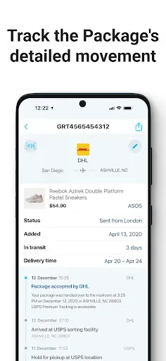 Скриншот 5 — Package Tracker - pkge Mobile