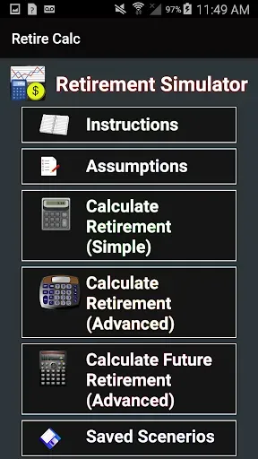 Скриншот 3 — Retirement Calculator Simulato