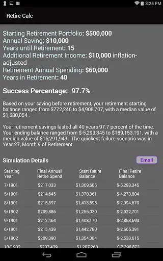 Скриншот 6 — Retirement Calculator Simulato